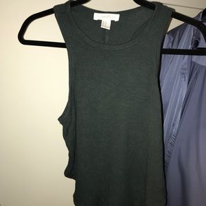 forever 21 green racer back flowy tank